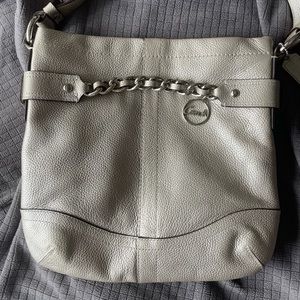 Silver coach bag